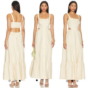 NWT Paige Shadi Dress in Antique Paper Size Small - Long Tiered Dress $279